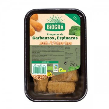 Croquetas Garbanzo y Espinaca Bio 190 gr