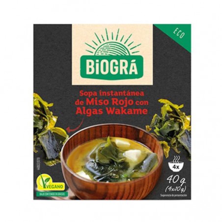 Sopa Miso con Algas Wakame Eco 40 gr