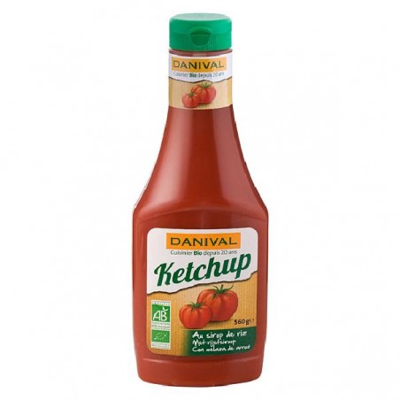 Ketchup sin azucar Bio 560 gr Danival 