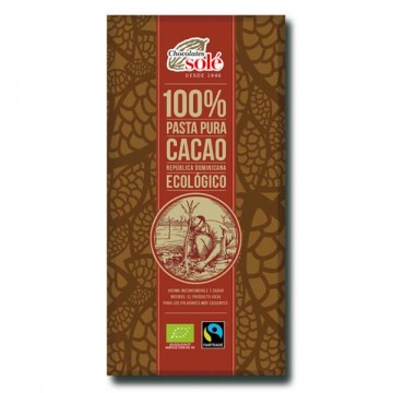 Chocolate puro 100% Bio 100 gr Sole