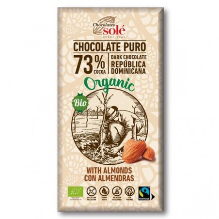 Chocolate Negro 73% con Almendra Bio