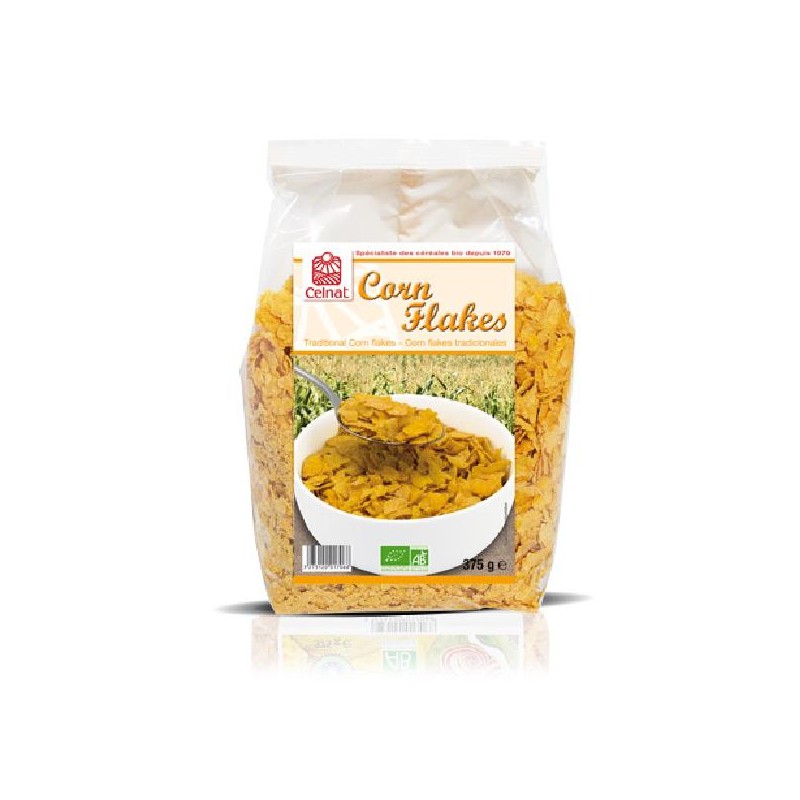 Cornflakes de maiz Bio 375 gr Celnat