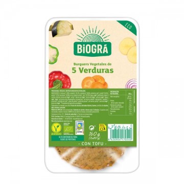 Burguer Vegetal 5 Verduras 2 ud Biogra
