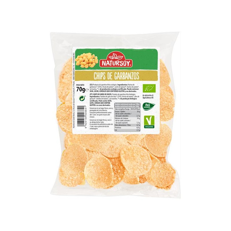 Chips Garbanzos Bio 70 gr Natursoy 
