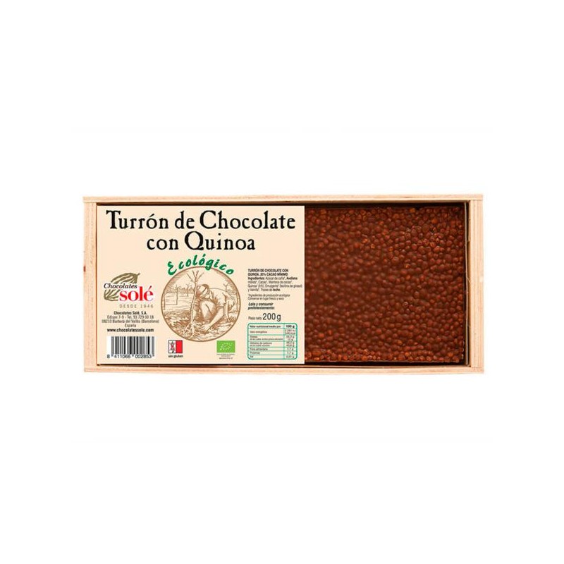 Turron Chocolate con Quinoa Bio 200 gr