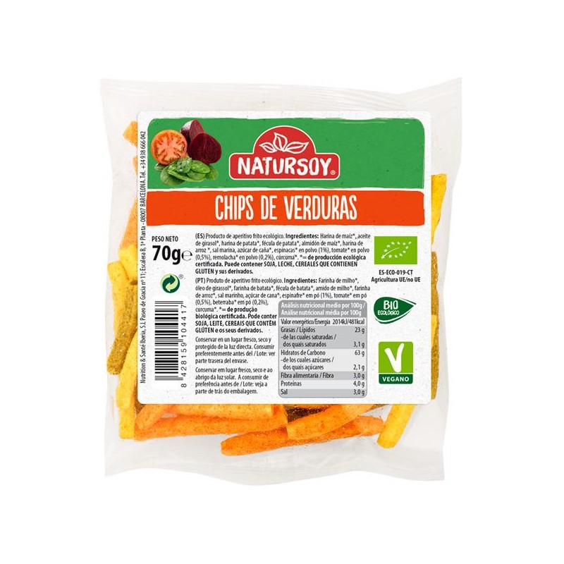 Chips de Verdura Bio 75 gr Natursoy 